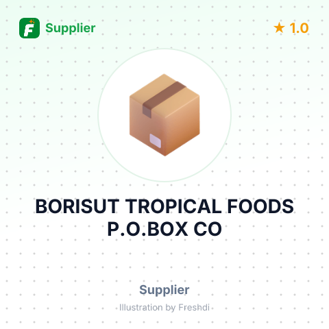 BORISUT TROPICAL FOODS P.O.BOX CO – summary card, no photo uploaded yet
