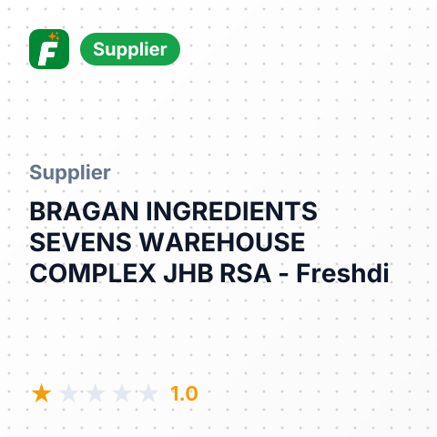 BRAGAN INGREDIENTS SEVENS WAREHOUSE COMPLEX JHB RSA – summary card, no photo uploaded yet
