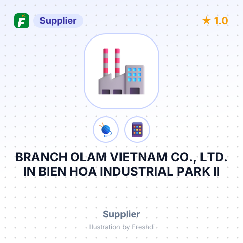 BRANCH OLAM VIETNAM CO., LTD. IN BIEN HOA INDUSTRIAL PARK II – summary card, no photo uploaded yet