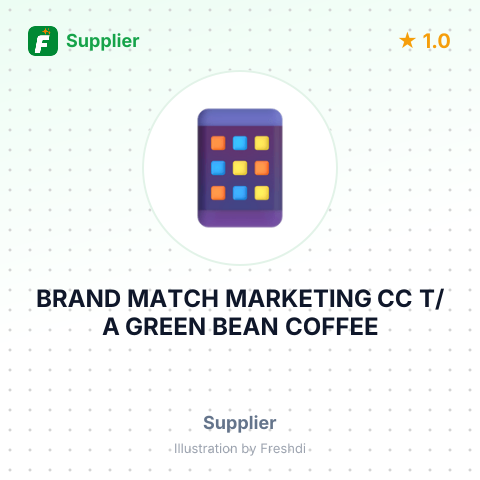 BRAND MATCH MARKETING CC T/A GREEN BEAN COFFEE – summary card, no photo uploaded yet