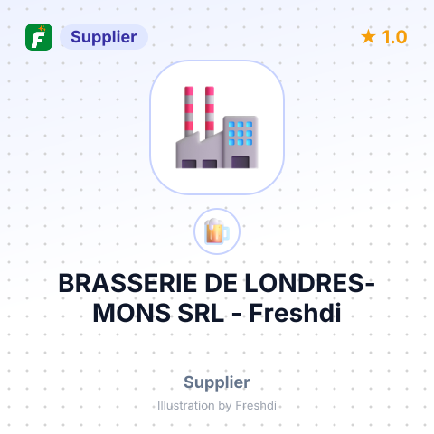 BRASSERIE DE LONDRES-MONS SRL – summary card, no photo uploaded yet