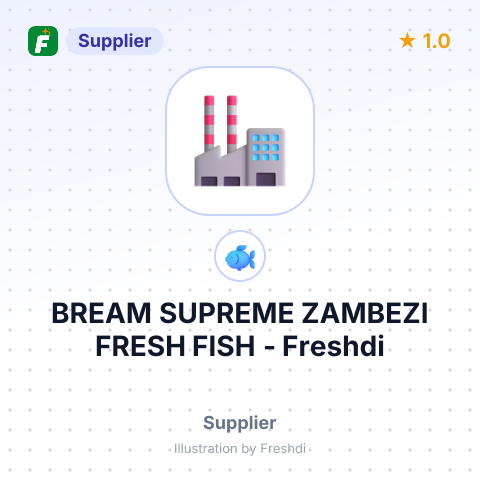 BREAM SUPREME ZAMBEZI FRESH FISH – summary card, no photo uploaded yet