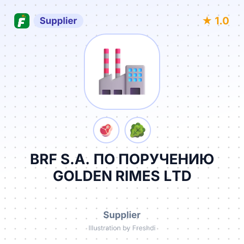 BRF S.A. ПО ПОРУЧЕНИЮ GOLDEN RIMES LTD – summary card, no photo uploaded yet
