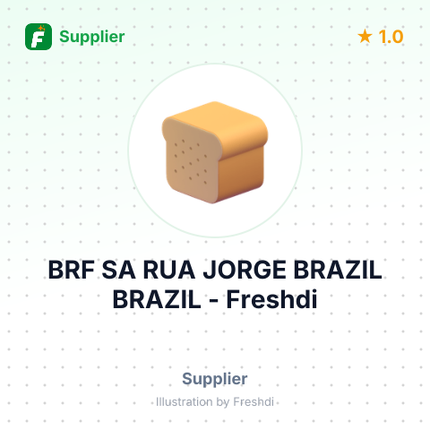 BRF SA RUA JORGE BRAZIL BRAZIL – summary card, no photo uploaded yet