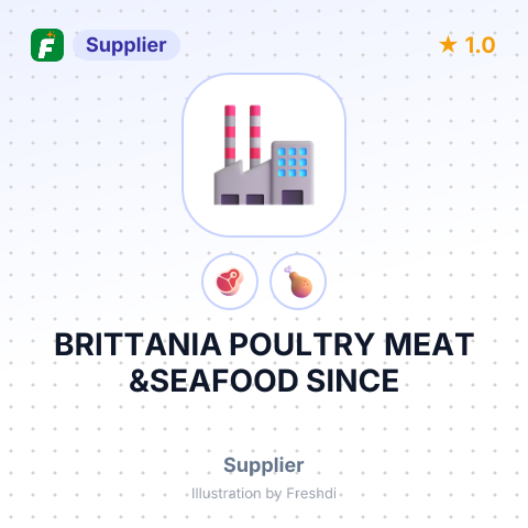 BRITTANIA POULTRY MEAT &SEAFOOD SINCE – summary card, no photo uploaded yet