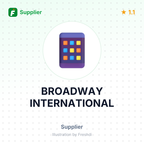 BROADWAY INTERNATIONAL – summary card, no photo uploaded yet