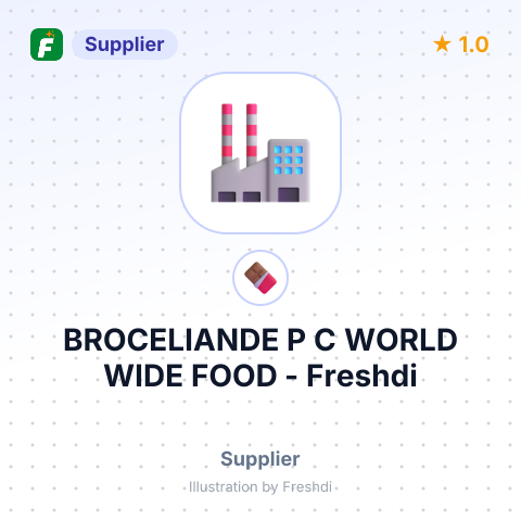 BROCELIANDE P C WORLD WIDE FOOD – summary card, no photo uploaded yet