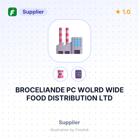 BROCELIANDE PC WOLRD WIDE FOOD DISTRIBUTION LTD – summary card, no photo uploaded yet