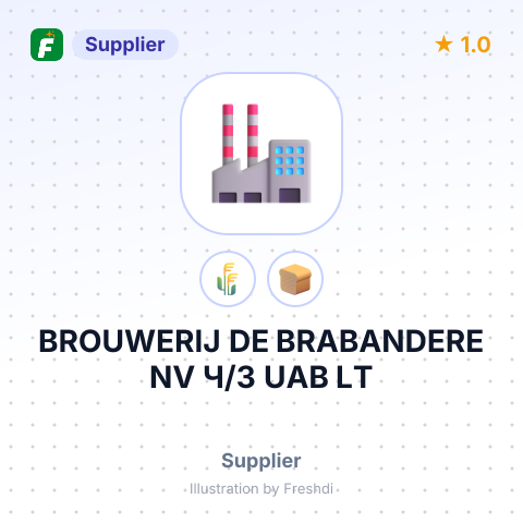 BROUWERIJ DE BRABANDERE NV Ч/З UAB LT – summary card, no photo uploaded yet