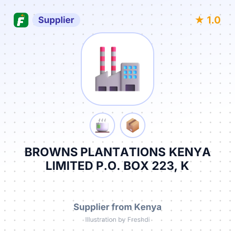 BROWNS PLANTATIONS KENYA LIMITED P.O. BOX 223, K – summary card, no photo uploaded yet