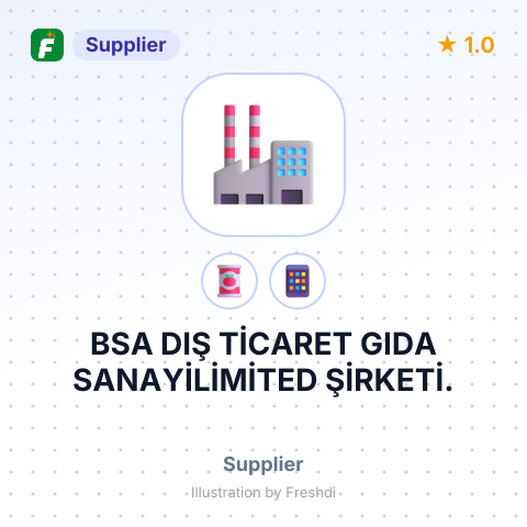 BSA DIŞ TİCARET GIDA SANAYİLİMİTED ŞİRKETİ. – summary card, no photo uploaded yet