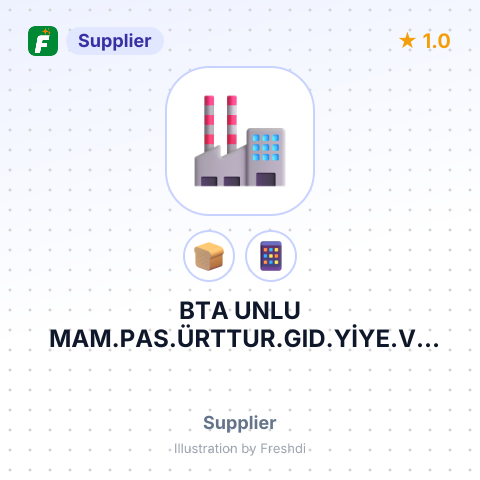 BTA UNLU MAM.PAS.ÜRTTUR.GID.YİYE.VE İÇE.HİZ.SAN.VE TİC.A.Ş – summary card, no photo uploaded yet