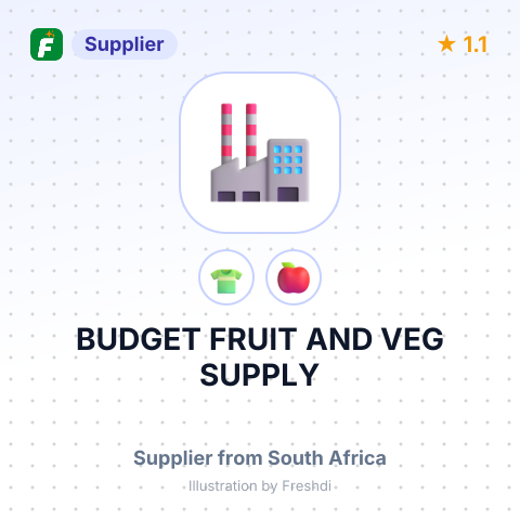 BUDGET FRUIT AND VEG SUPPLY – summary card, no photo uploaded yet