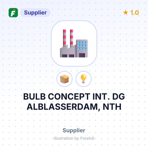 BULB CONCEPT INT. DG ALBLASSERDAM, NTH – summary card, no photo uploaded yet
