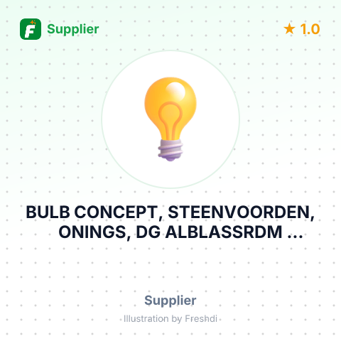 BULB CONCEPT, STEENVOORDEN, ONINGS, DG ALBLASSRDM NETHERLANDS – summary card, no photo uploaded yet