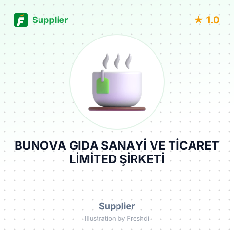 BUNOVA GIDA SANAYİ VE TİCARET LİMİTED ŞİRKETİ – summary card, no photo uploaded yet