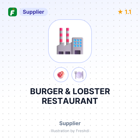BURGER & LOBSTER RESTAURANT – summary card, no photo uploaded yet