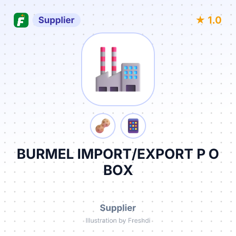 BURMEL IMPORT/EXPORT P O BOX – summary card, no photo uploaded yet