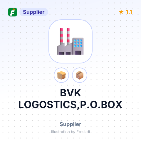 BVK LOGOSTICS,P.O.BOX – summary card, no photo uploaded yet