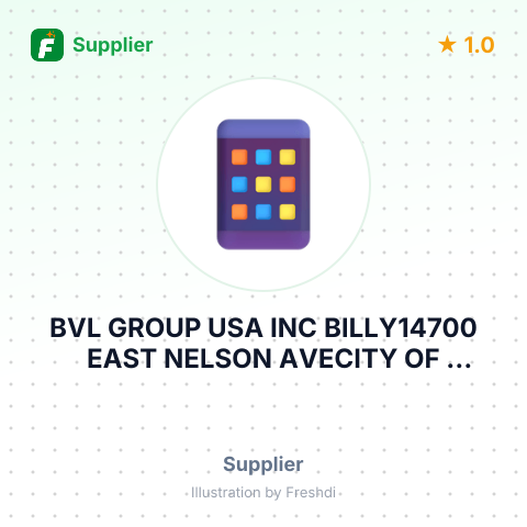 BVL GROUP USA INC BILLY14700 EAST NELSON AVECITY OF INDUSTRY, CA – summary card, no photo uploaded yet