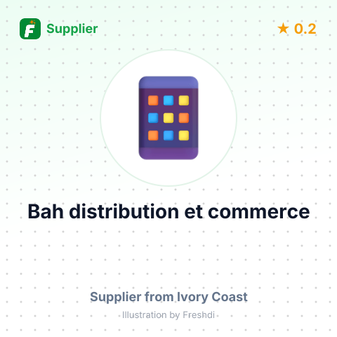 Bah distribution et commerce – summary card, no photo uploaded yet