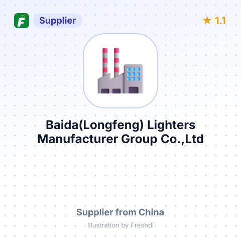 Baida(Longfeng) Lighters Manufacturer Group Co.,Ltd – summary card, no photo uploaded yet
