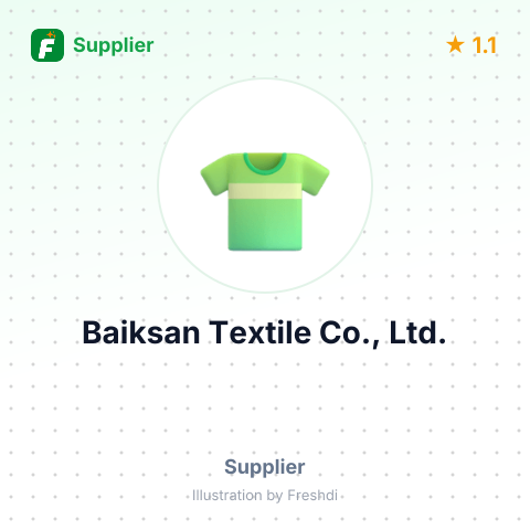 Baiksan Textile Co., Ltd. – summary card, no photo uploaded yet