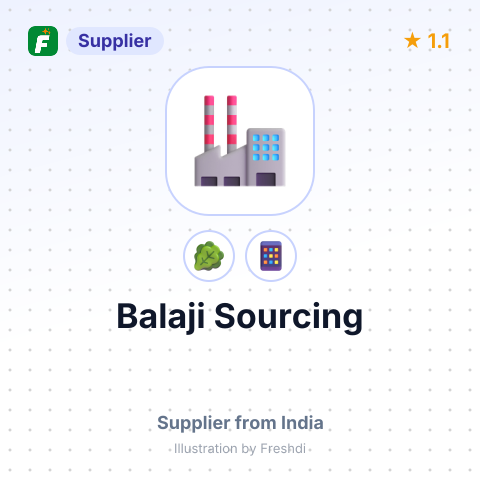 Balaji Sourcing – summary card, no photo uploaded yet