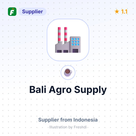 Bali Agro Supply  – summary card, no photo uploaded yet