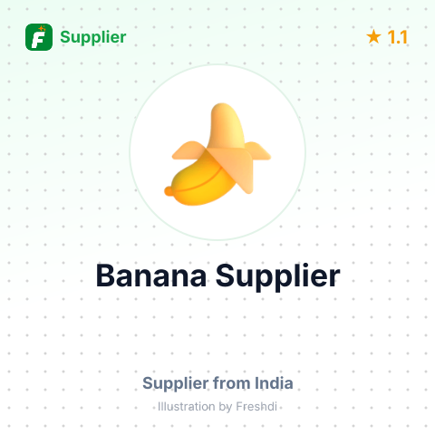 Banana Supplier  – summary card, no photo uploaded yet