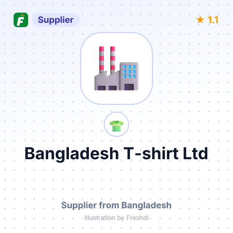 Bangladesh T-shirt Ltd – summary card, no photo uploaded yet