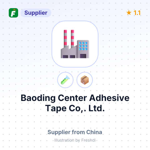 Baoding Center Adhesive Tape Co,. Ltd. – summary card, no photo uploaded yet