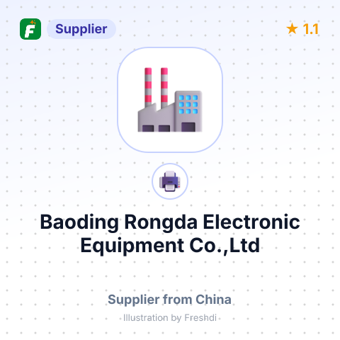Baoding Rongda Electronic Equipment Co.,Ltd – summary card, no photo uploaded yet