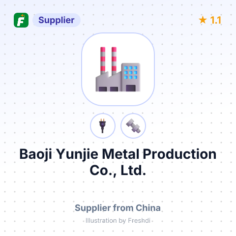 Baoji Yunjie Metal Production Co., Ltd. – summary card, no photo uploaded yet