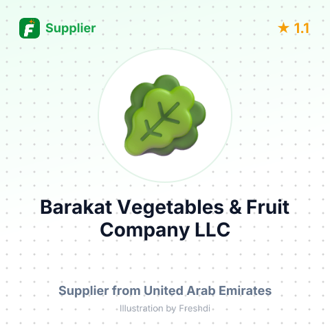 Barakat Vegetables & Fruit Company LLC – summary card, no photo uploaded yet