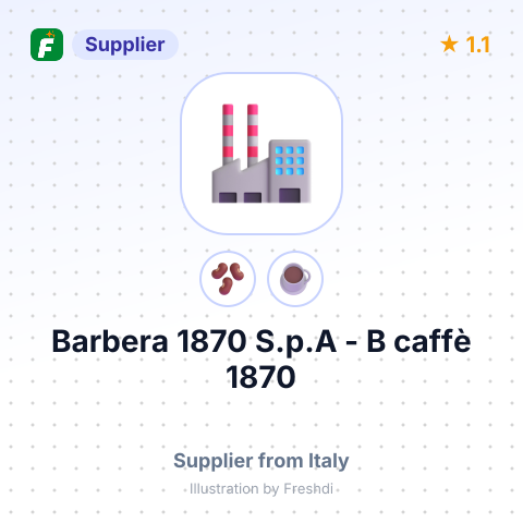 Barbera 1870 S.p.A - B caffè 1870 – summary card, no photo uploaded yet