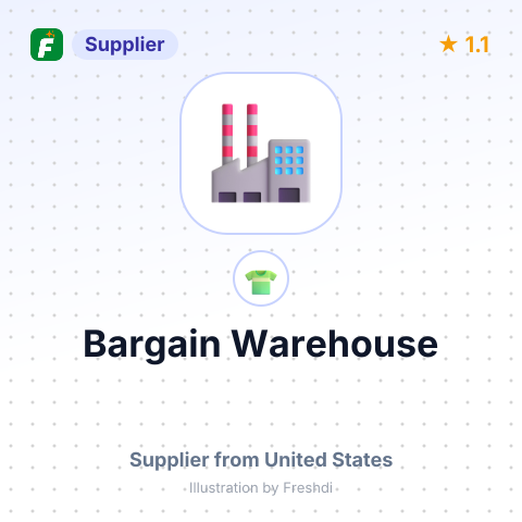 Bargain Warehouse – summary card, no photo uploaded yet