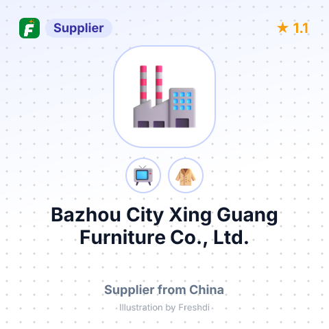 Bazhou City Xing Guang Furniture Co., Ltd. – summary card, no photo uploaded yet
