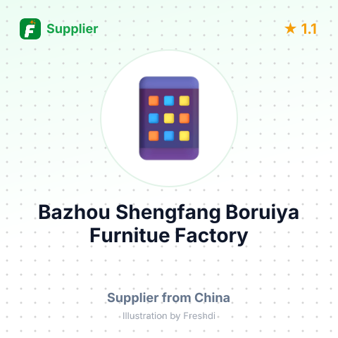 Bazhou Shengfang Boruiya Furnitue Factory – summary card, no photo uploaded yet