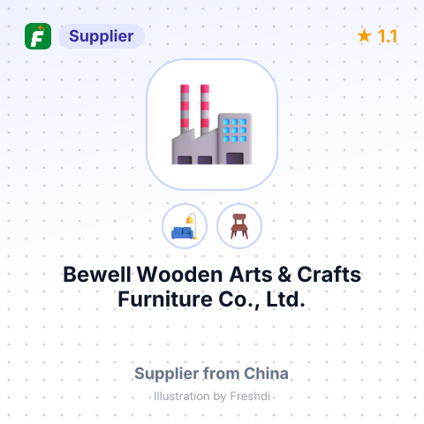 Bewell Wooden Arts & Crafts Furniture Co., Ltd. – summary card, no photo uploaded yet