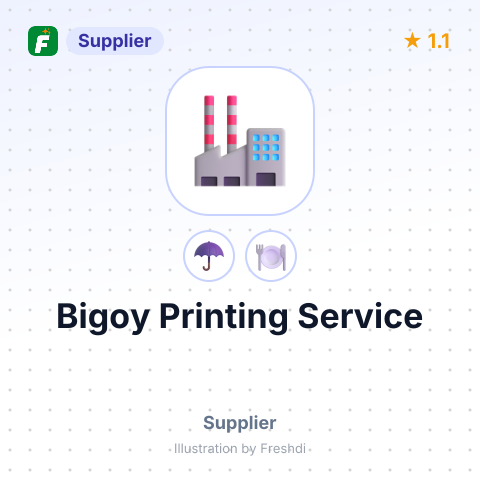 Bigoy Printing Service – summary card, no photo uploaded yet