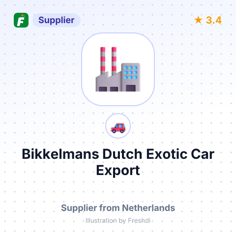 Bikkelmans Dutch Exotic Car Export – summary card, no photo uploaded yet