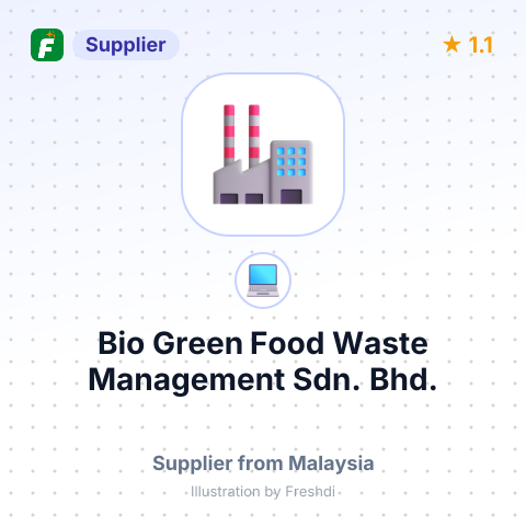 Bio Green Food Waste Management Sdn. Bhd. – summary card, no photo uploaded yet