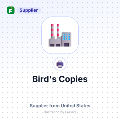 Bird's Copies – summary card, no photo uploaded yet