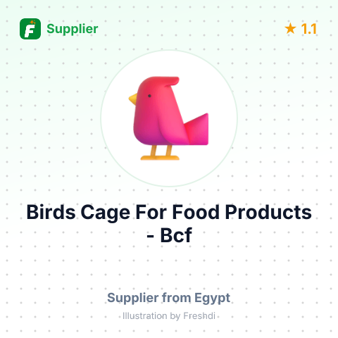 Birds Cage For Food Products - Bcf  – summary card, no photo uploaded yet