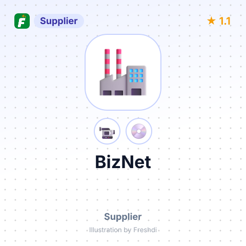 BizNet – summary card, no photo uploaded yet