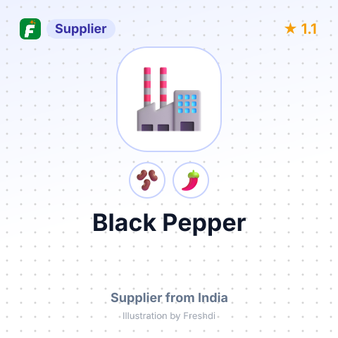 Black Pepper  – summary card, no photo uploaded yet