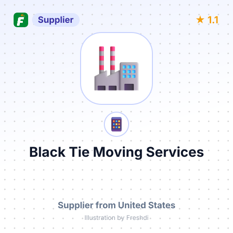 Black Tie Moving Services – summary card, no photo uploaded yet