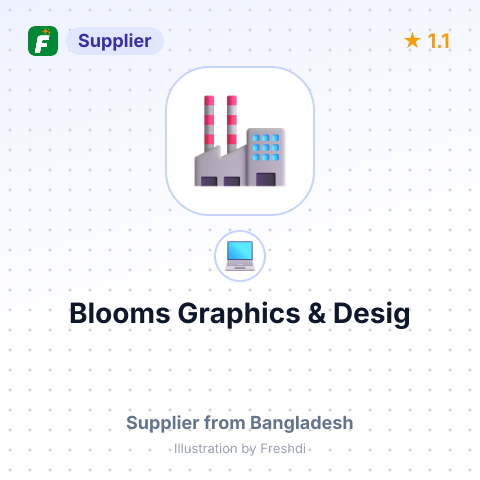 Blooms Graphics & Desig – summary card, no photo uploaded yet