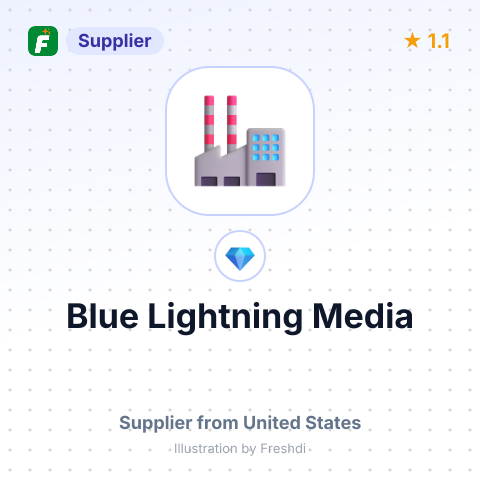 Blue Lightning Media – summary card, no photo uploaded yet